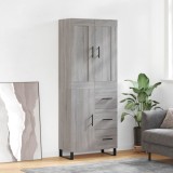 vidaXL Dulap &icirc;nalt, gri sonoma, 69,5x34x180 cm, lemn compozit