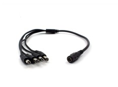 Spliter cablu alimentare cu mufa mama 5.5x2.1 mm la 4x tata 5.5x2.1 mm