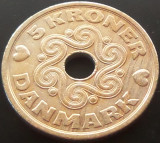 Moneda 5 COROANE / Kroner - DANEMARCA, anul 1990 *cod 389 B