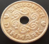 Moneda 5 COROANE / Kroner - DANEMARCA, anul 1990 *cod 389 B