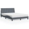 vidaXL Pat cu saltea, Hanko, gri &icirc;nchis, 140x190 cm, catifea 3208593