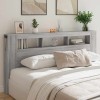 VidaXL Tăblie de pat cu LED gri sonoma 200x18,5x103,5cm lemn prelucrat