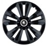 Set 4 capace roti pentru Skoda Nou Alb-Negru, model Terra Black, R15