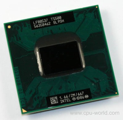 intel Core 2 Duo T5500 (2M 1.66 GHz 667 MHz FSB) Socket M mPGA478MT SL9SH foto