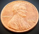 Moneda 1 CENT - SUA, anul 1976 * cod 2294 = A.UNC, America de Nord