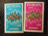 Andorra Franceza--Europa CEPT-serie completa-nestampilate, Nestampilat