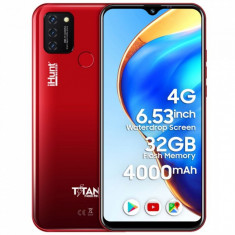 Smartphone iHunt Titan P4000 Pro 2021, 6.53 Inch HD+, Spreadtrum SC9832E Quad Core, 2 GB RAM, 32 GB Flash, Retea 4G, Android 10, Rosu foto