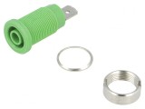 Soclu Banană Verde 4mm 24A Pe Panou