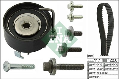 INA 530 0495 10 Set curea de distributie foto
