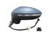 Oglinda exterioara Volkswagen Touran (5t), 05.2015-, Stanga, reglare electrica; grunduit; incalzita; geam asferic; cromat; 6 pini; cu semnalizare, Vi