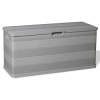 Lada Depozitare Gradina vidaXL, Gri, 117x45x56cm, 280L, Cutie Depozitare Exterior/Interior, Cufar Spatios, Polipropilena