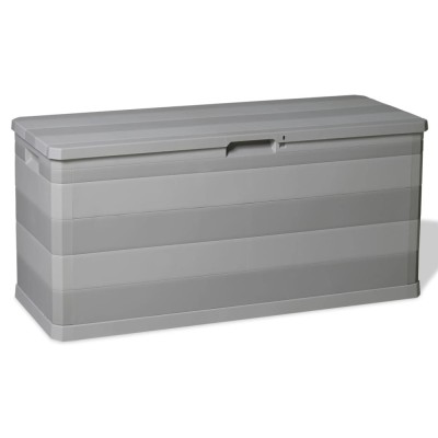vidaXL Ladă de depozitare pentru grădină, gri, 117 x 45 x 56 cm foto
