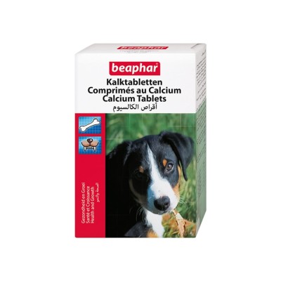 SUPLIMENT PENTRU CAINI CALCIUM TABLETS BEAPHAR 180TB CUT foto
