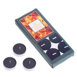 Lumanari tip pastila parfumate, Negre, Aroma Chihlimbar, &Oslash;3.5x1.5cm, 10 buc, CMCLASS
