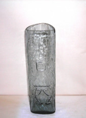 Vaza sticla suflata in mulaj - Viking - design Carl-Einar Borgstrom, Bjorkshult foto