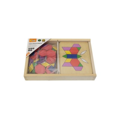 Set mozaic Tangram din lemn cu modele, Viga foto