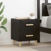 VidaXL Dulap de pat 2 pcs Stejar negru 40 x 35 x 47.5 cm Lemn compozit 880554