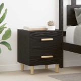 vidaXL Dulap de pat 2 pcs Stejar negru 40 x 35 x 47.5 cm Lemn compozit