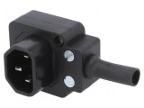 Conector alimentare AC 10A 250VAC IEC 60320 mufă tată