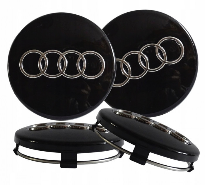 Plăcuțe de emblemă Audi negru 60mm 4B0601170 4buc