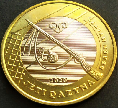 Moneda exotica bimetal 100 TENGE - KAZAHSTAN, anul 2020 *cod 4715 B Beren Myltyq foto