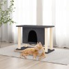 VidaXL Ansamblu de pisici, stâlpi din funie sisal, gri închis, 50 cm