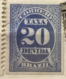 Timbre America Interbelica TMB1RAR Brazilia 20 taxa