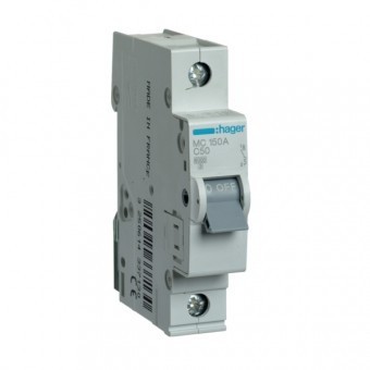 Hager MC150A Disjunctor 1P, 50A, 6kA, C, 1M - 3250614337130