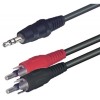 Cablu audio stereo, mufa jack 3.5 mm, 2 mufe RCA - 1.5 m