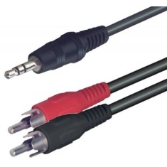 Cablu audio stereo, mufa jack 3.5 mm, 2 mufe RCA - 1.5 m