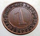 B.208 GERMANIA WEIMAR 1 REICHSPFENNIG 1934 A