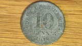 Germania - moneda de colectie istorica WWI - 10 pfennig 1918 zinc - serie de razboi