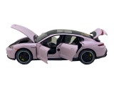 Macheta replica Porsche Taycan roz 1:32 cu sunet, lumini, deschide tot