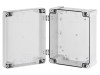 Carcasă Universală KRADEX Policarbonat IP65 190x240x105mm Gri Deschis cu Bucșă Alamă