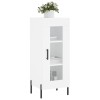 Dulap Servanta Alb cu Usa Sticla, 3 Polite, 34x34x90 cm - vidaXL - Mobila Living, Depozitare