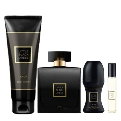 Set cadou pentru femei: Apa de parfum Little Black Dress 50 ml, Lotiune de corp Little Black Dress, Roll-on anti-perspirant 50 ml, Mini parfum 10 ml , foto