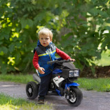 Cumpara ieftin HOMCOM Motocicleta Electrica pentru Copii 3-5 ani 3 Roti Lumini Sunete Baterie 6V Albastru