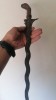 Pumnal Kriss Vintage Malaezia Sec XIX 46cm, Cutit Dublu Tais, Maner Lemn Exotic, Teaca Deosebita, Colectie