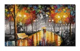Cumpara ieftin Tablou pictat manual dormitor, living - Impreuna pentru totdeauna (3) - 100x60cm ulei pe panza in cutit efect 3D, Superb