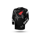 MBS Tricou motocross/enduro Ufo Plast Slim Adrenaline, negru/alb, L, Cod Produs: MG04488KL