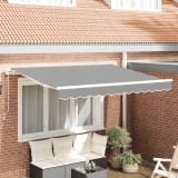 vidaXL Cadru de Pergolă Retractabil Manual 2.5x2 cm Metal