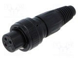 Conector XLR mamă 3 pini drept NEUTRIK X-SPEC pe cablu 3,5-8mm