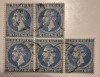 Romania 1876, Carol I, 10 bani, albastru inchis, Stampilat