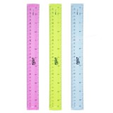 Rigla 30cm flexibila color Deli