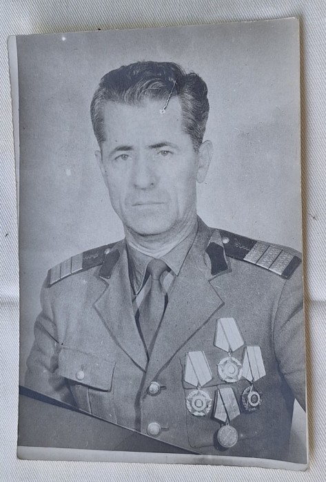 Fotografie veche, poza subofiter - plutonier adjutant, sanitar ...