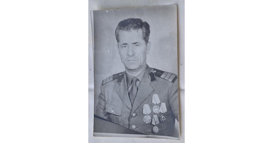 Fotografie veche, poza subofiter - plutonier adjutant, sanitar ...