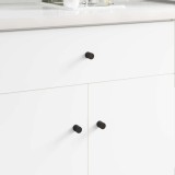 vidaXL M&acirc;nere pentru dulap 968 pcs Negru Fier 864745