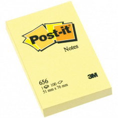 Notes adeziv Post-it Canary Yellow, ,100 file,51x76 mm