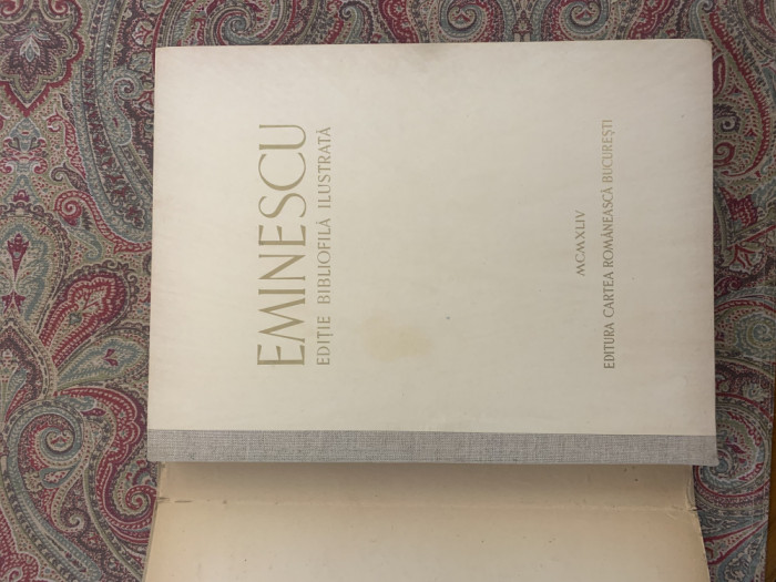 EMINESCU- EDITIE BIBLIOFILA ILUSTRATA 1944 - de A.Bordenache, nr.488/2000