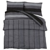 Cumpara ieftin Set cu husa de pilota, gri inchis, 220x240 cm, bumbac